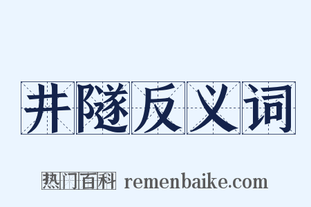 井隧反义词是什么意思的图片